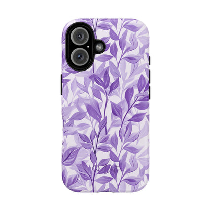 iPhone 16 Matte Phone Case - Lavender Leaves | MagSafe iPhone Case