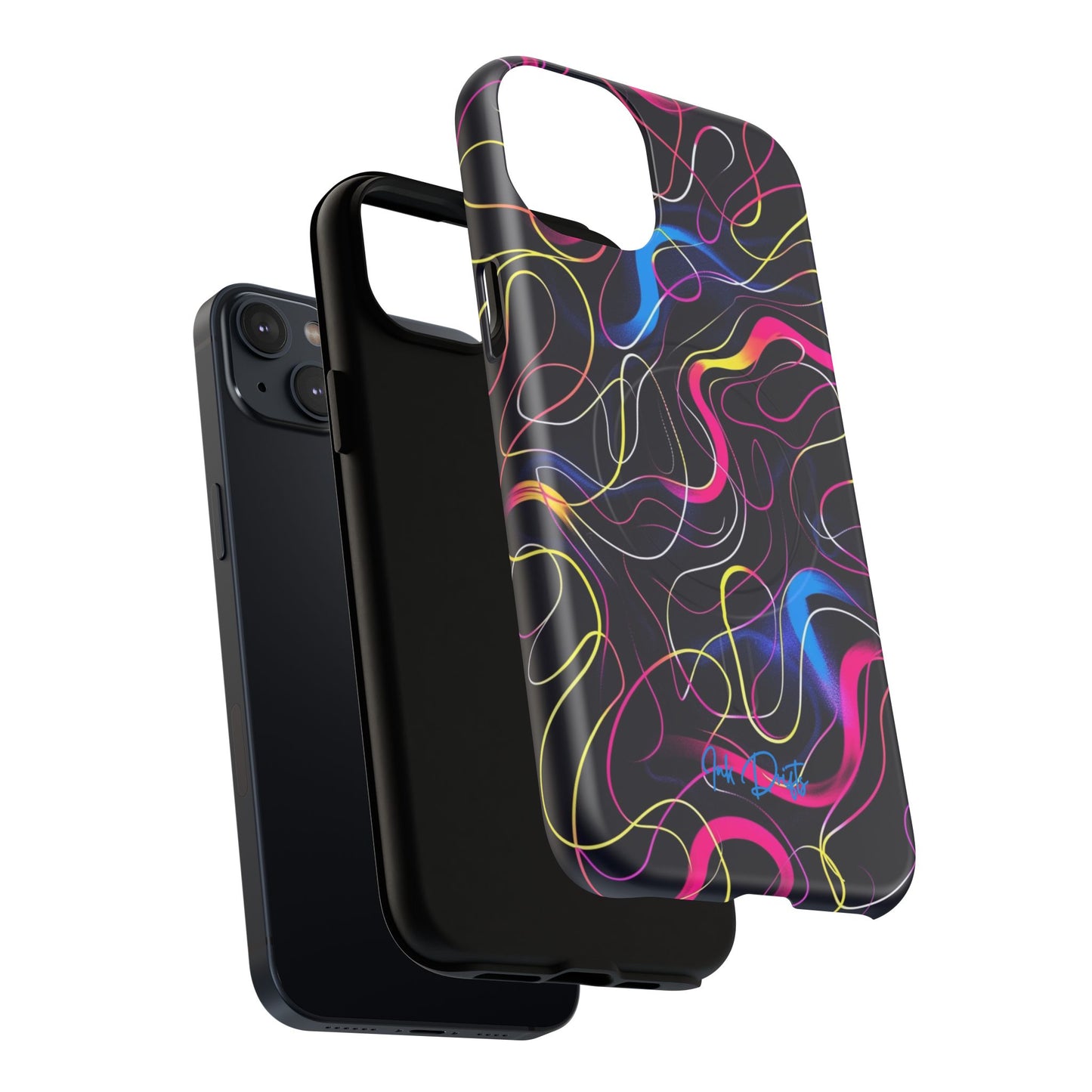 Phone Case - Neon Tangles | MagSafe iPhone Case