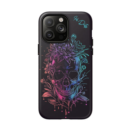 iPhone 14 Pro Max Matte Phone Case - Neon Skull | MagSafe iPhone Case