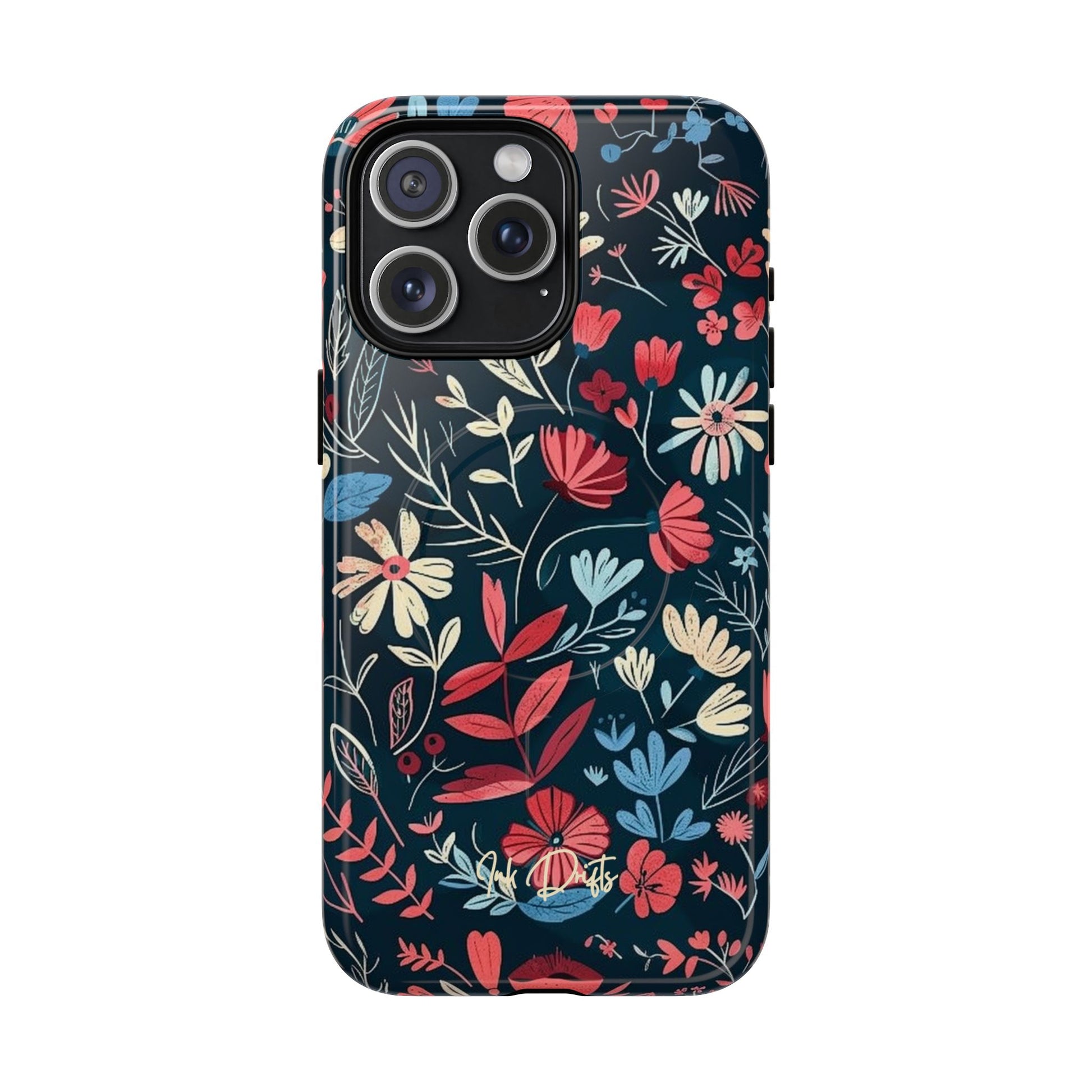 iPhone 15 Pro Max Glossy Phone Case - Twilight Petals | MagSafe iPhone Case