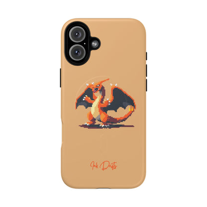 iPhone 16 Plus Matte Phone Case - Pixel Charizard | MagSafe iPhone Case