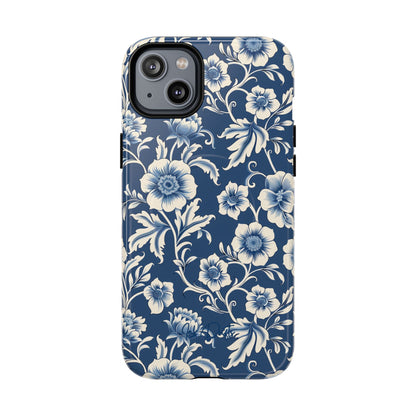 iPhone 14 Plus Glossy Phone Case - Regal Florals | MagSafe iPhone Case