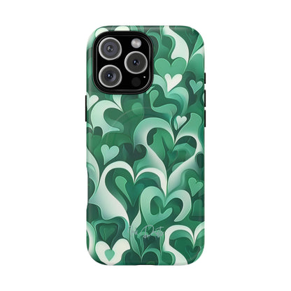 iPhone 16 Pro Max Matte Phone Case - Emerald Love | MagSafe iPhone Case