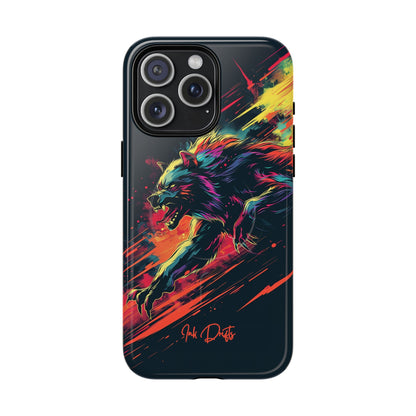 iPhone 15 Pro Max Glossy Phone Case - Lunar Werewolf | MagSafe iPhone Case