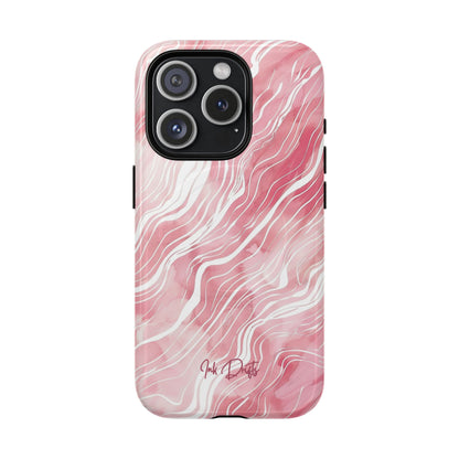 iPhone 15 Pro Glossy Phone Case - Blush Waves | MagSafe iPhone Case