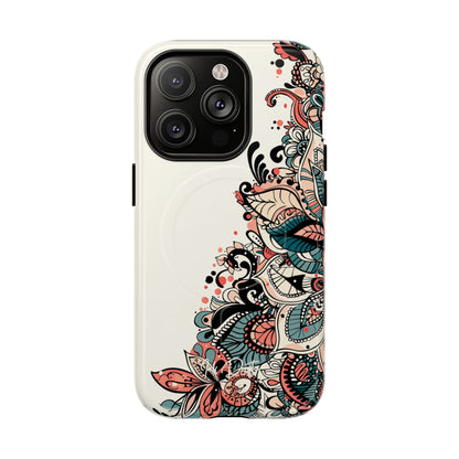 iPhone 14 Pro Glossy Phone Case - Floral Cascade | MagSafe iPhone Case