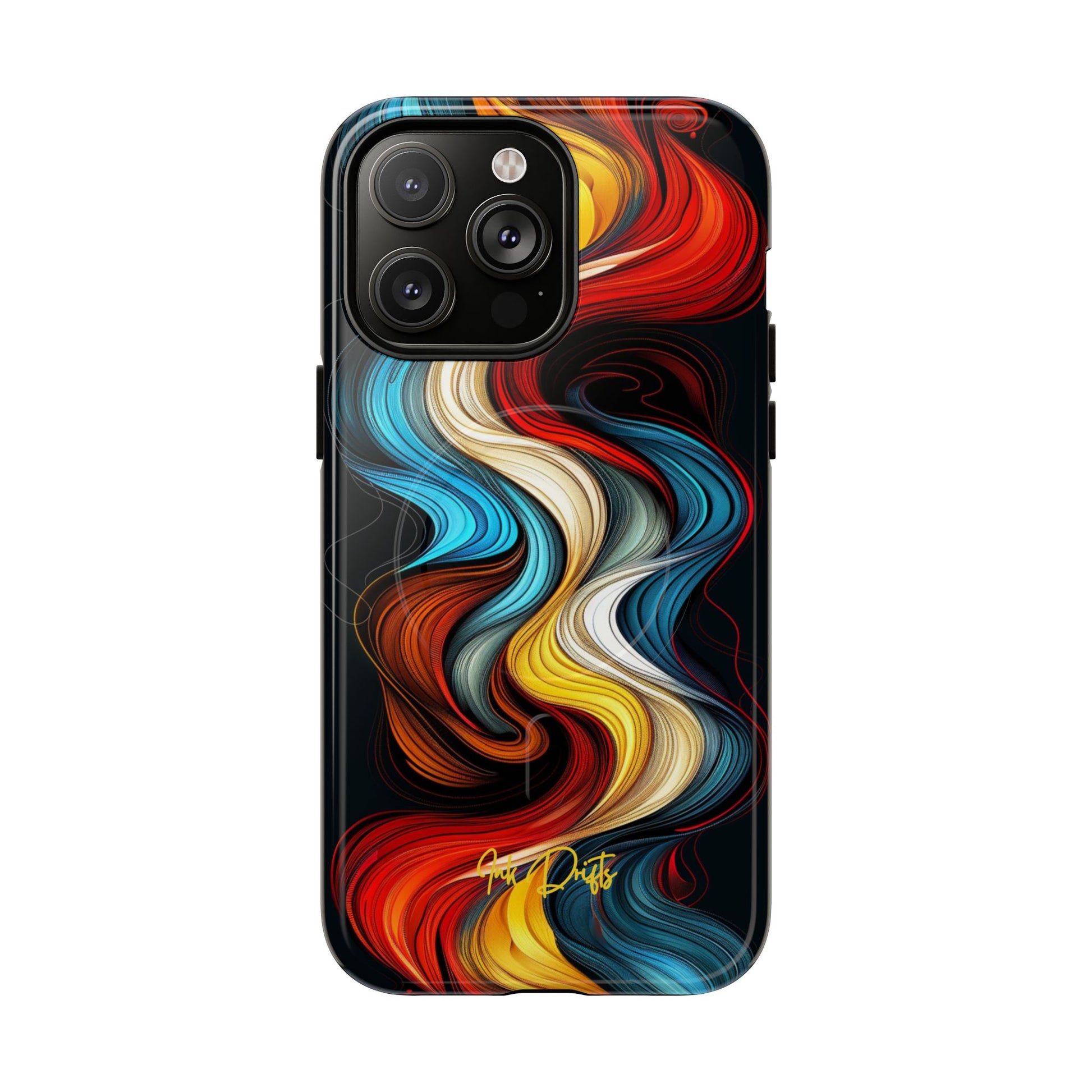 iPhone 14 Pro Max Glossy Phone Case - Tangled Colors | MagSafe iPhone Case