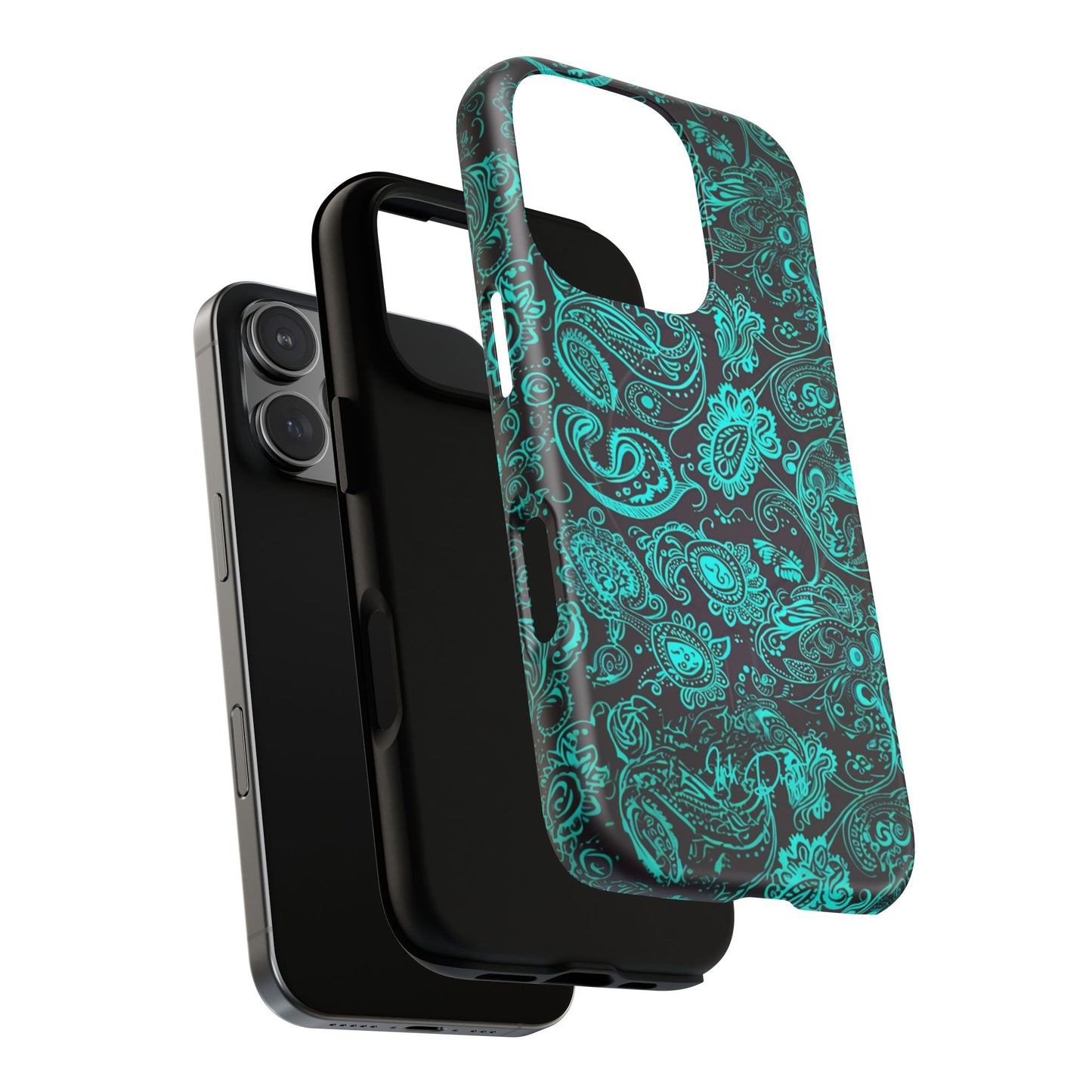 Phone Case - Teal Paisley | MagSafe iPhone Case