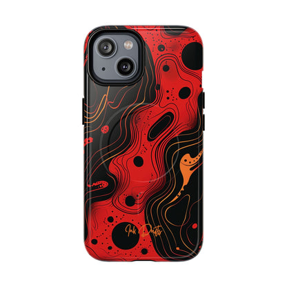 iPhone 14 Glossy Phone Case - Magma Flow | MagSafe iPhone Case