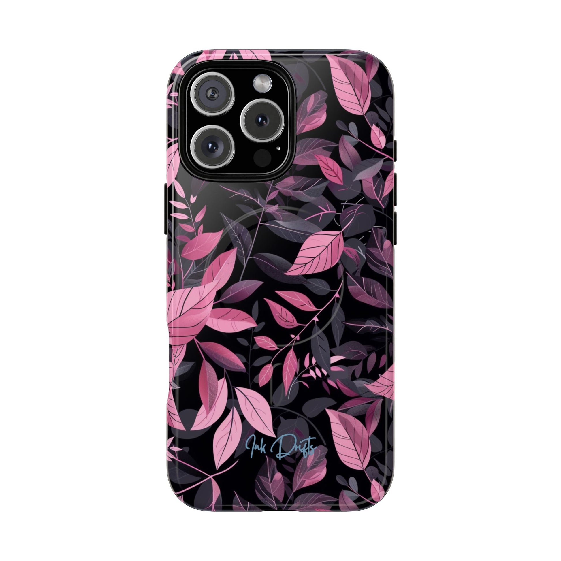 iPhone 16 Pro Max Glossy Phone Case - Dusky Leaves | MagSafe iPhone Case