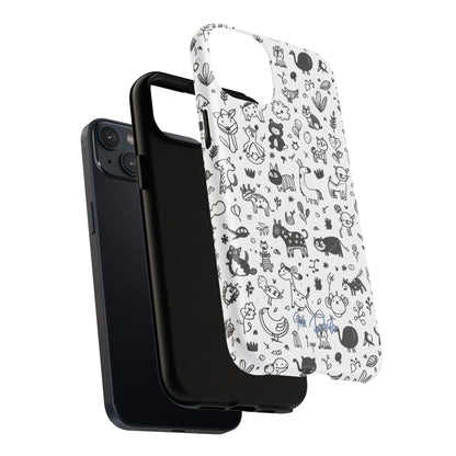 Phone Case - Doodle Zoo | MagSafe iPhone Case