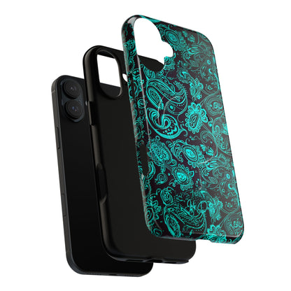 Phone Case - Teal Paisley | MagSafe iPhone Case