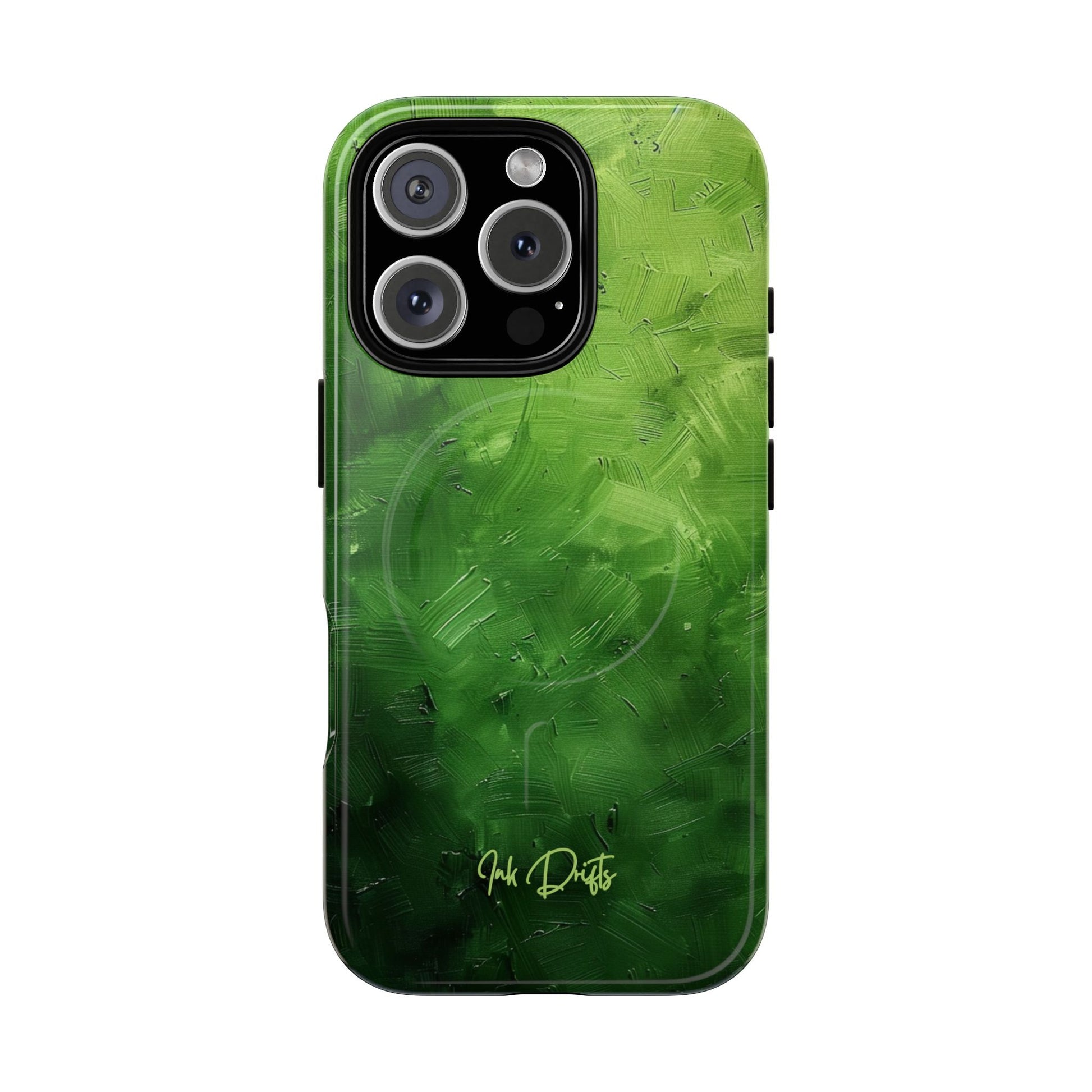 iPhone 16 Pro Glossy Phone Case - Forest Texture | MagSafe iPhone Case