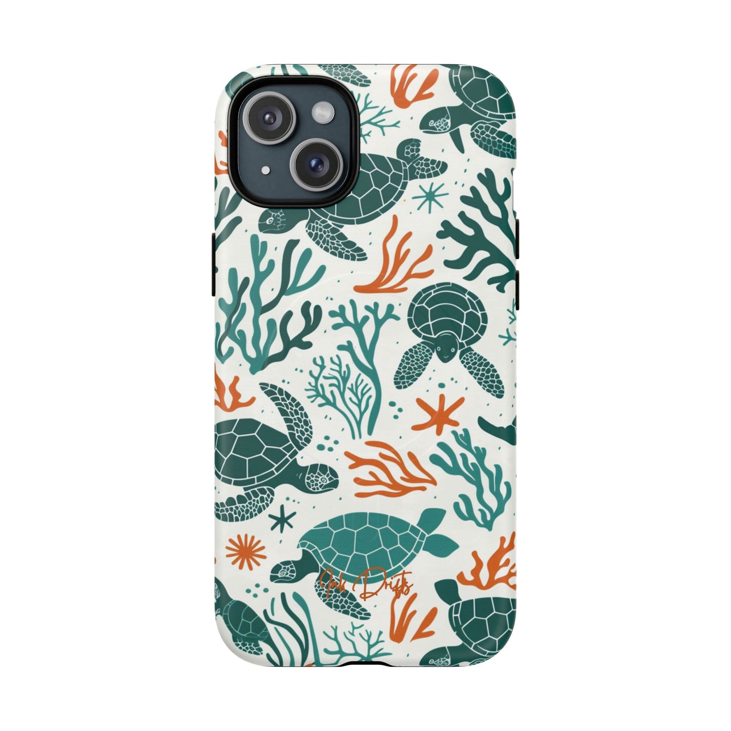 iPhone 15 Plus Matte Phone Case - Turtle Tango | MagSafe iPhone Case