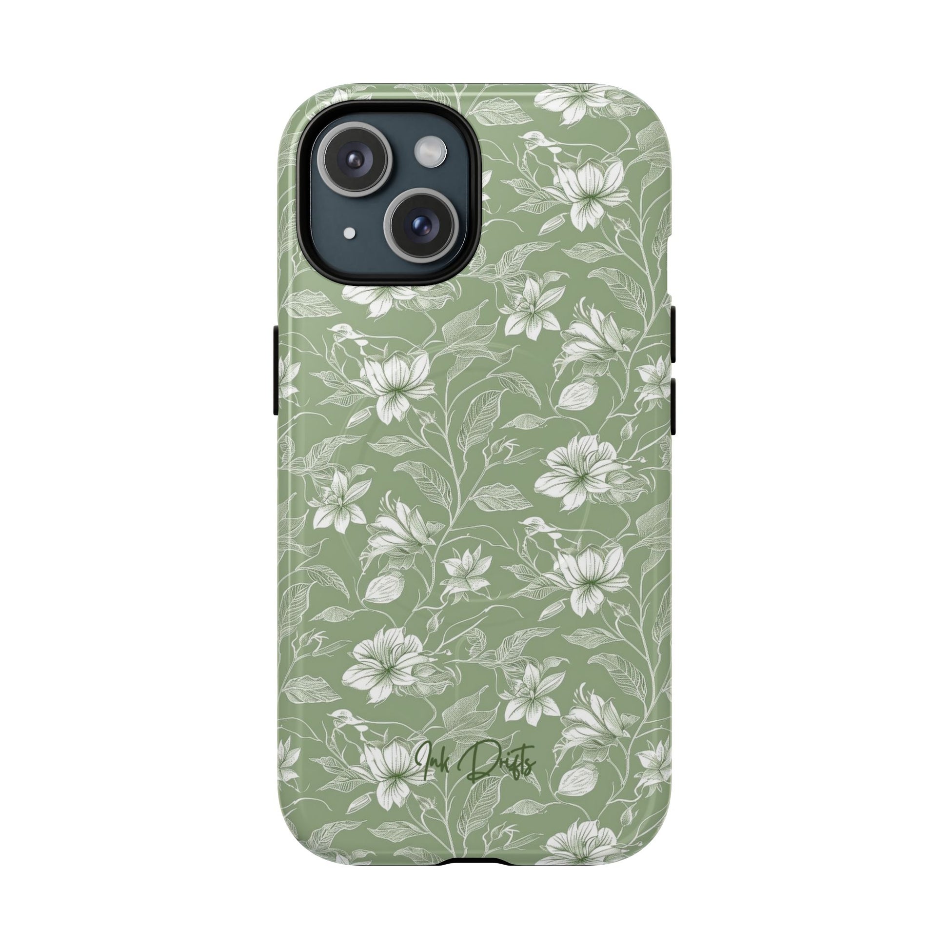 iPhone 15 Glossy Phone Case - Garden Whisper | MagSafe iPhone Case