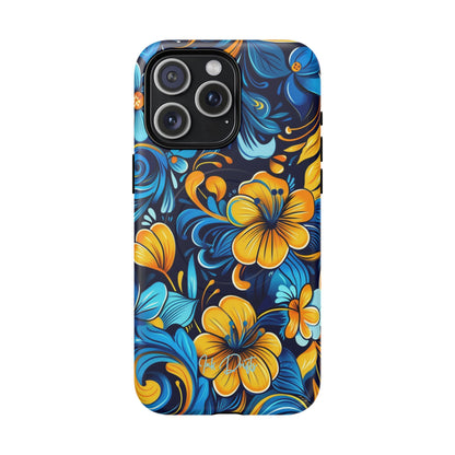 iPhone 15 Pro Max Matte Phone Case - Floral Fusion | MagSafe iPhone Case