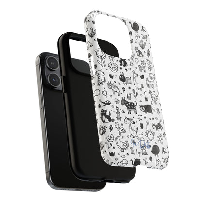 Phone Case - Doodle Zoo | MagSafe iPhone Case