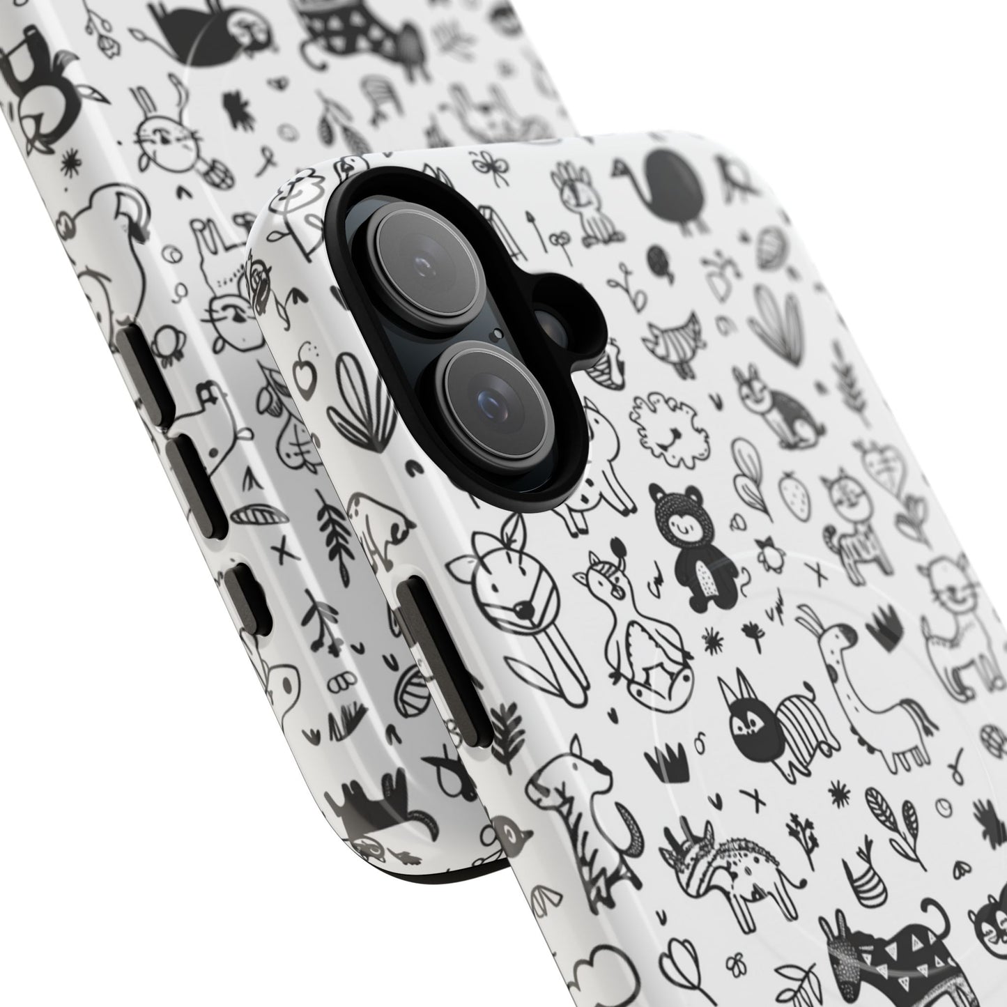 Phone Case - Doodle Zoo | MagSafe iPhone Case