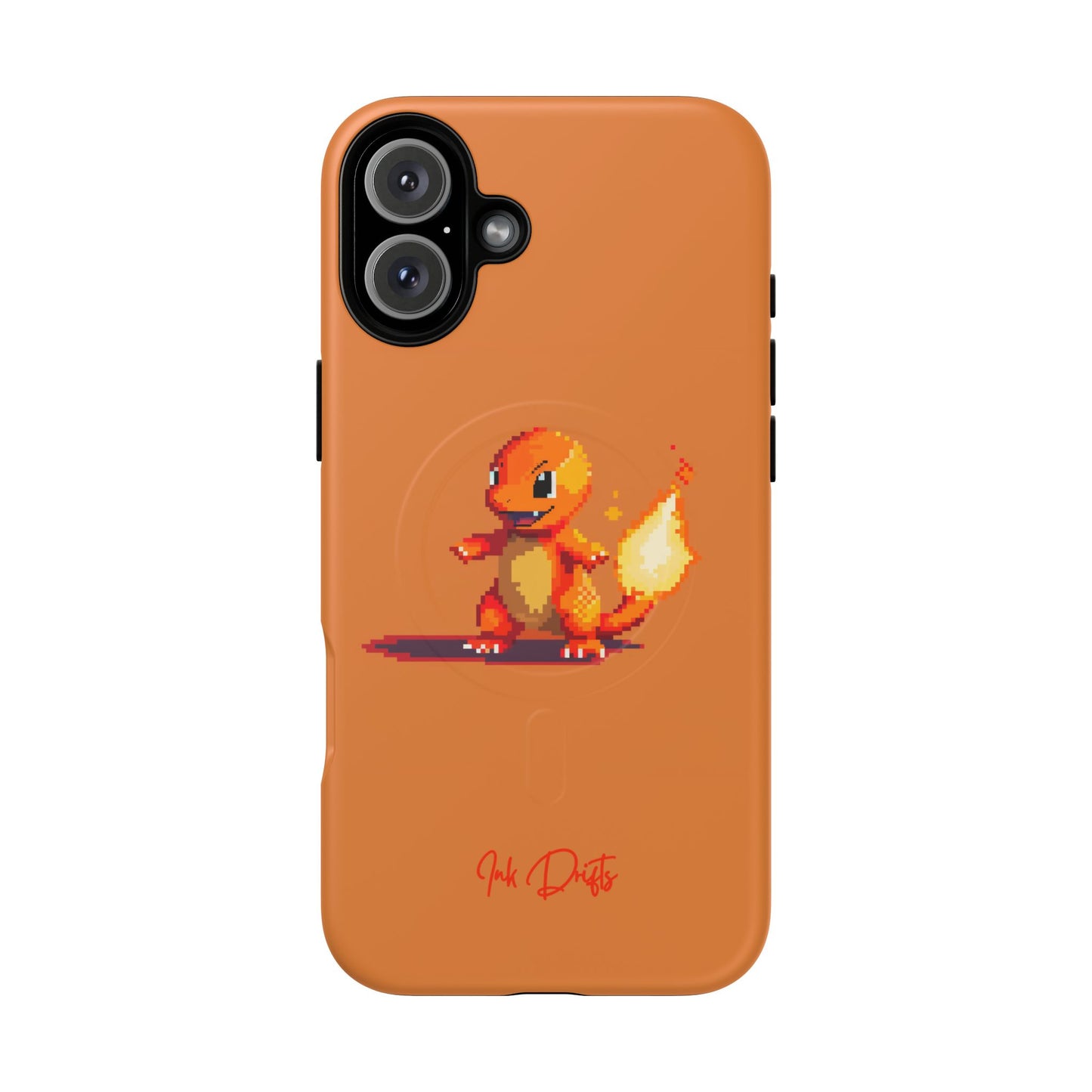 iPhone 16 Plus Matte Phone Case - Pixel Charmander | MagSafe iPhone Case