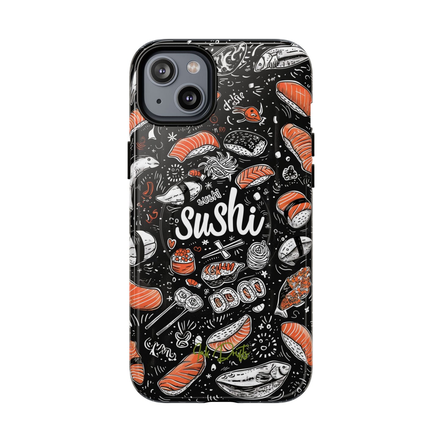 iPhone 14 Plus Glossy Phone Case - Sushi Delight | MagSafe iPhone Case