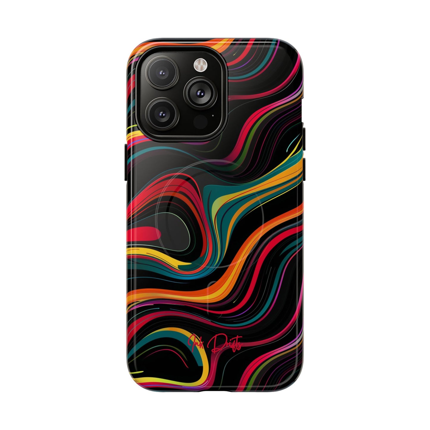 iPhone 14 Pro Max Glossy Phone Case - Vivid Currents | MagSafe iPhone Case