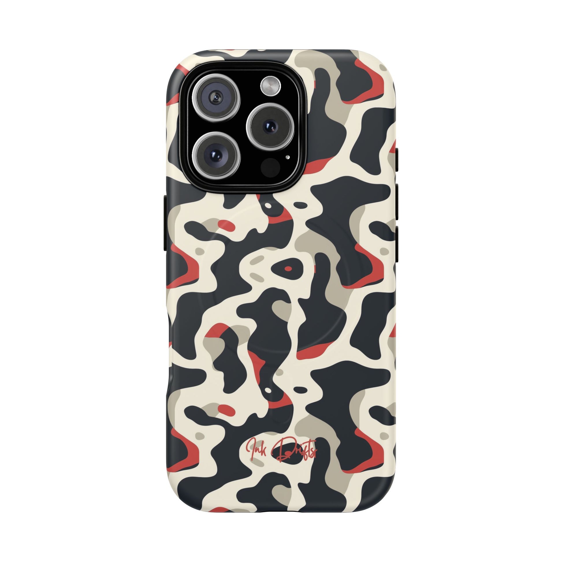 iPhone 16 Pro Matte Phone Case - Cream Red Camo | MagSafe iPhone Case