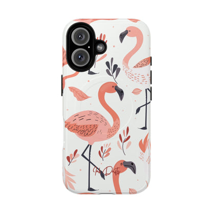 iPhone 16 Glossy Phone Case - Flamingo Paradise | MagSafe iPhone Case