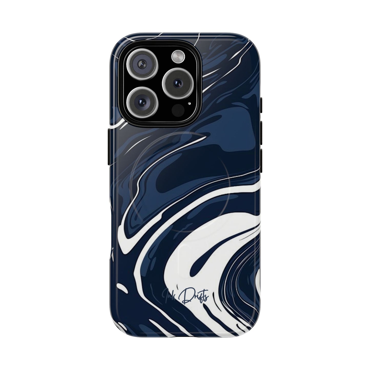 iPhone 16 Pro Glossy Phone Case - Marble Swirl | MagSafe iPhone Case