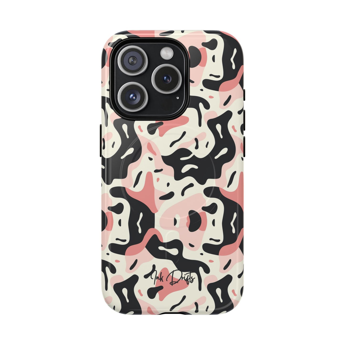 iPhone 15 Pro Glossy Phone Case - Pastel Camo | MagSafe iPhone Case