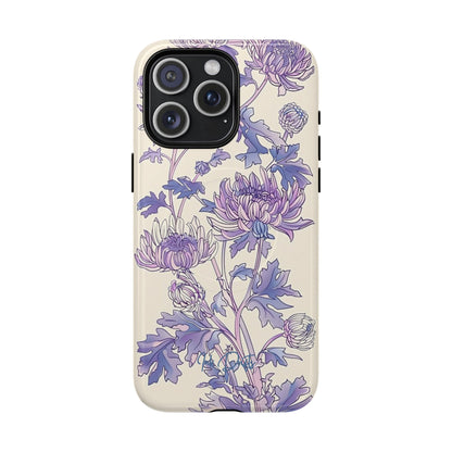 iPhone 15 Pro Max Glossy Phone Case - Lavender Bloom | MagSafe iPhone Case