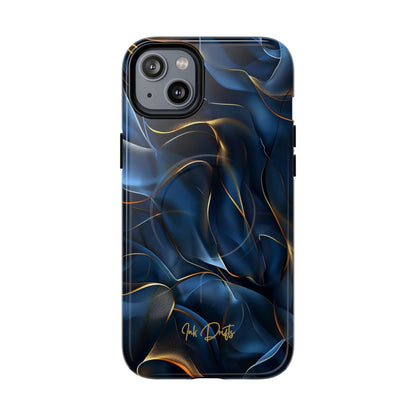 iPhone 14 Plus Glossy Phone Case - Golden Currents | MagSafe iPhone Case