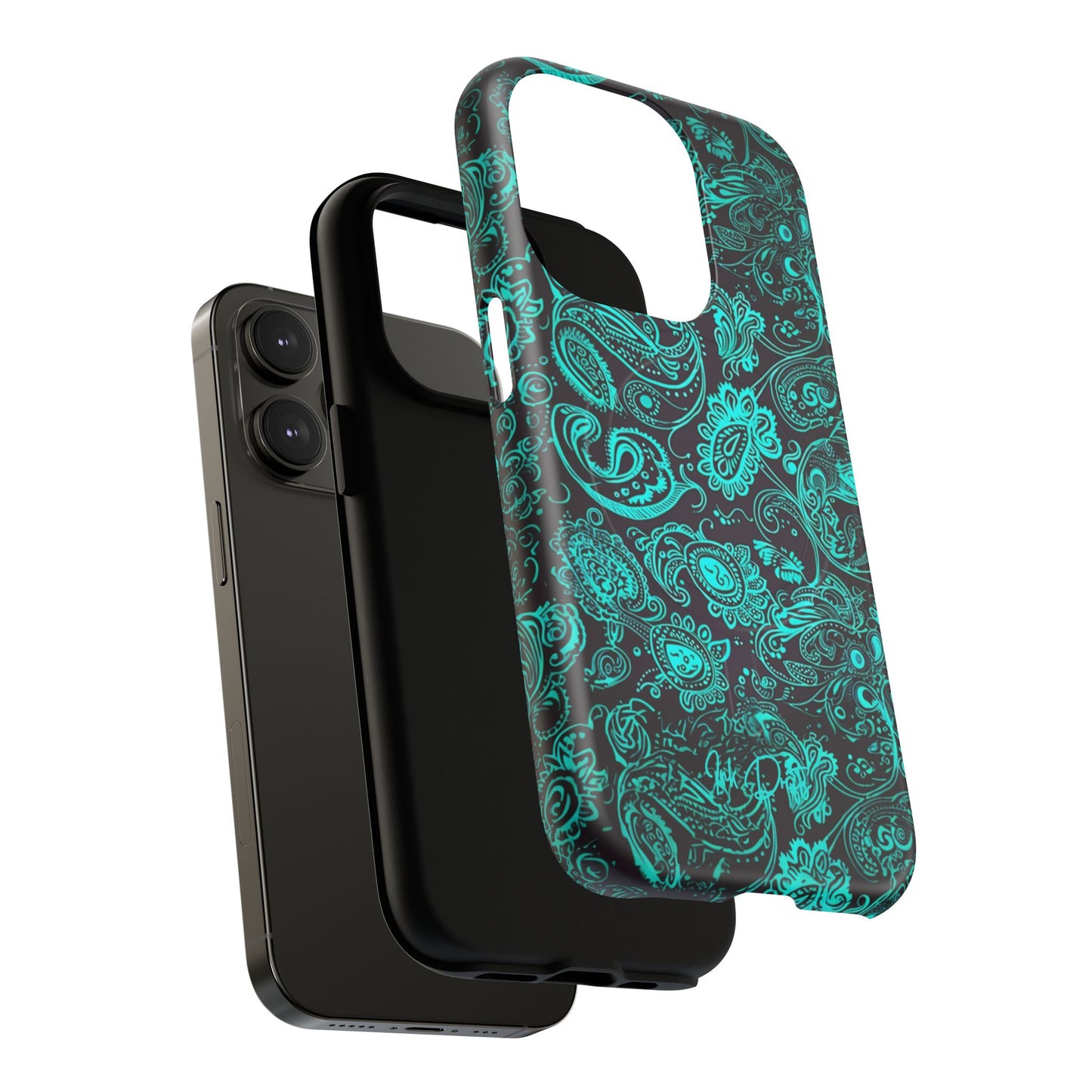 Phone Case - Teal Paisley | MagSafe iPhone Case