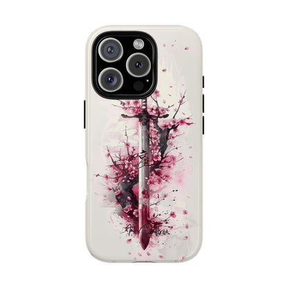 iPhone 16 Pro Glossy Phone Case - Sakura Blade | MagSafe iPhone Case