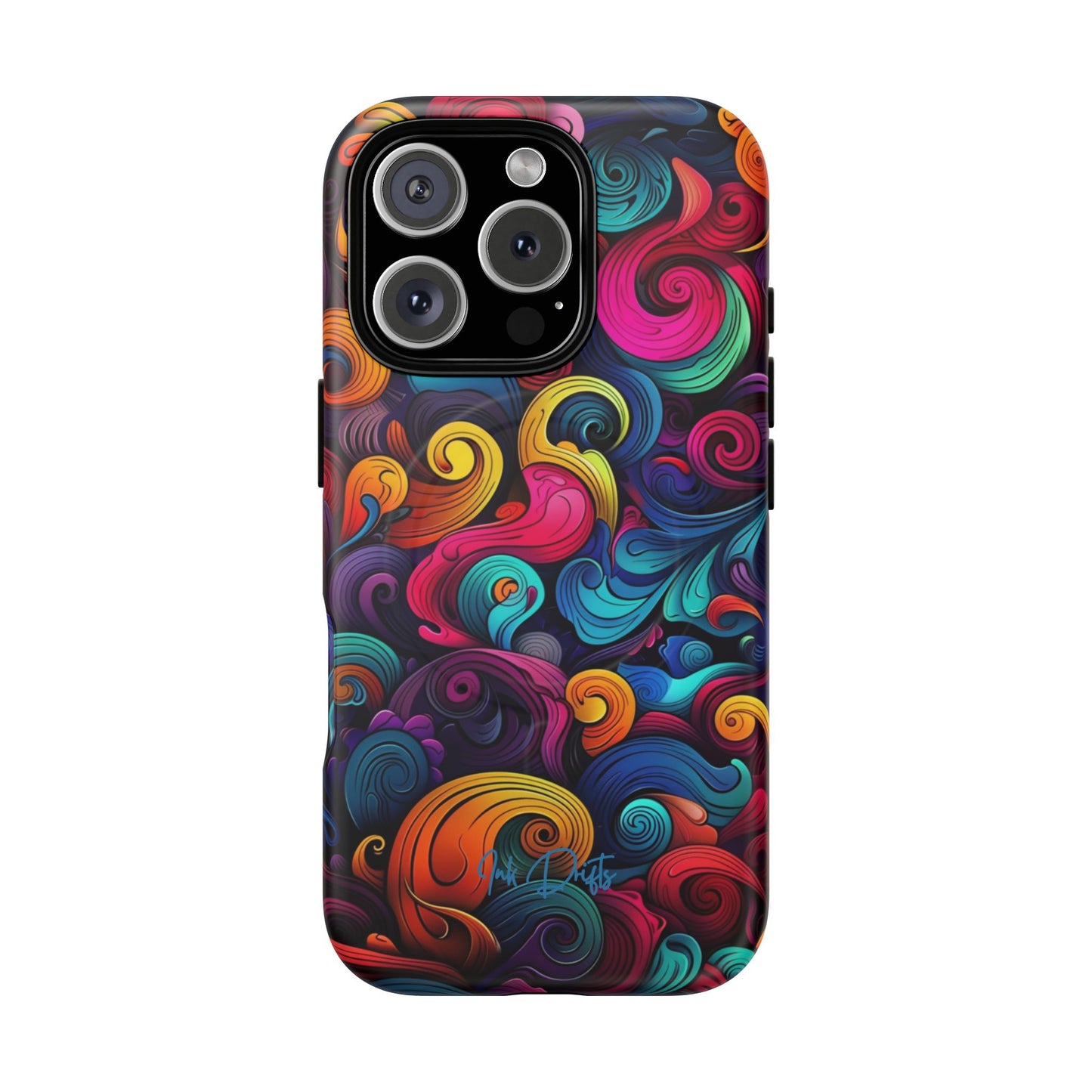 iPhone 16 Pro Matte Phone Case - Psychedelic Waves | MagSafe iPhone Case