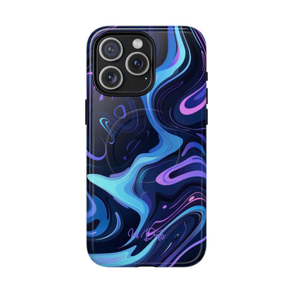 iPhone 15 Pro Max Glossy Phone Case - Cosmic Flow | MagSafe iPhone Case