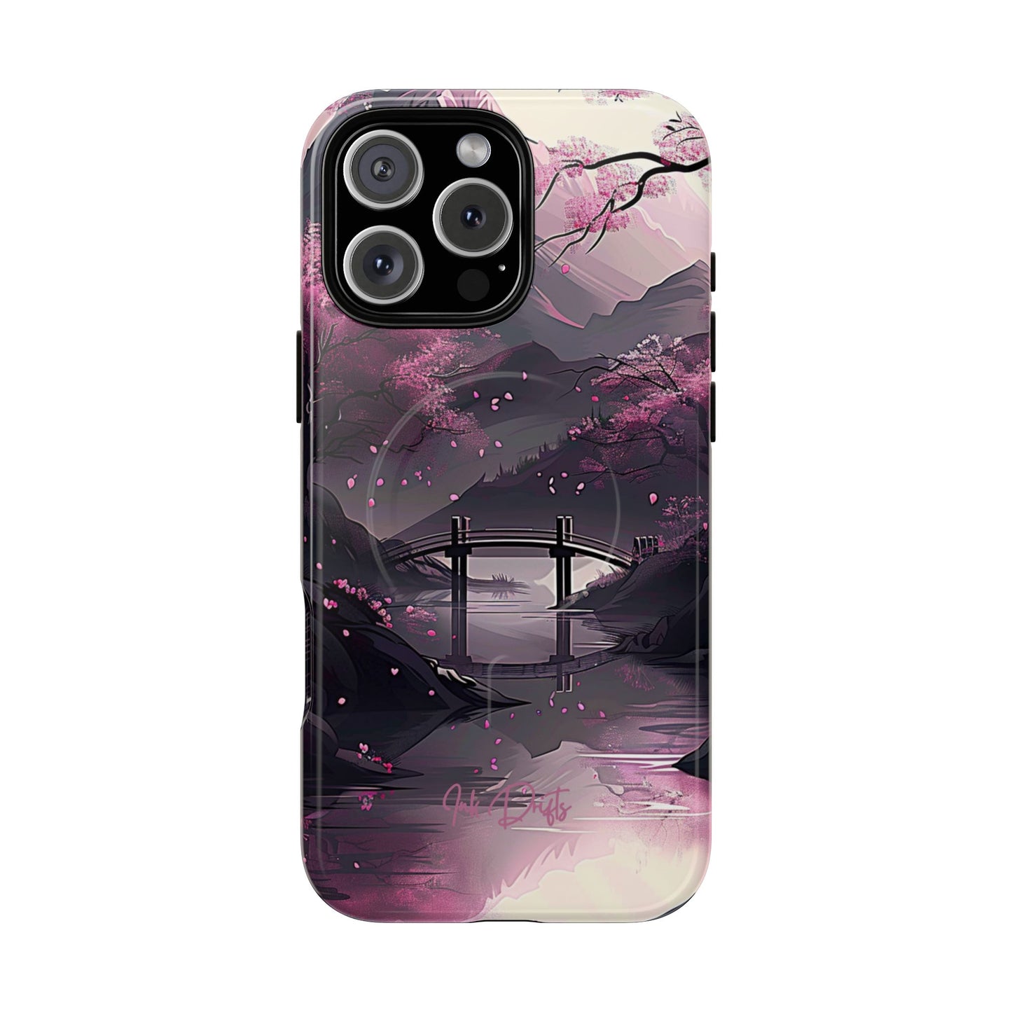 iPhone 16 Pro Max Glossy Phone Case - Blossom Bridge | MagSafe iPhone Case