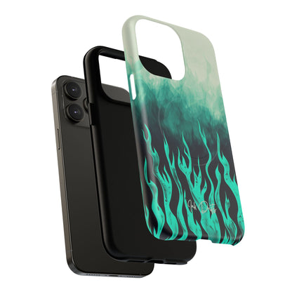 Phone Case - Teal Inferno | MagSafe iPhone Case