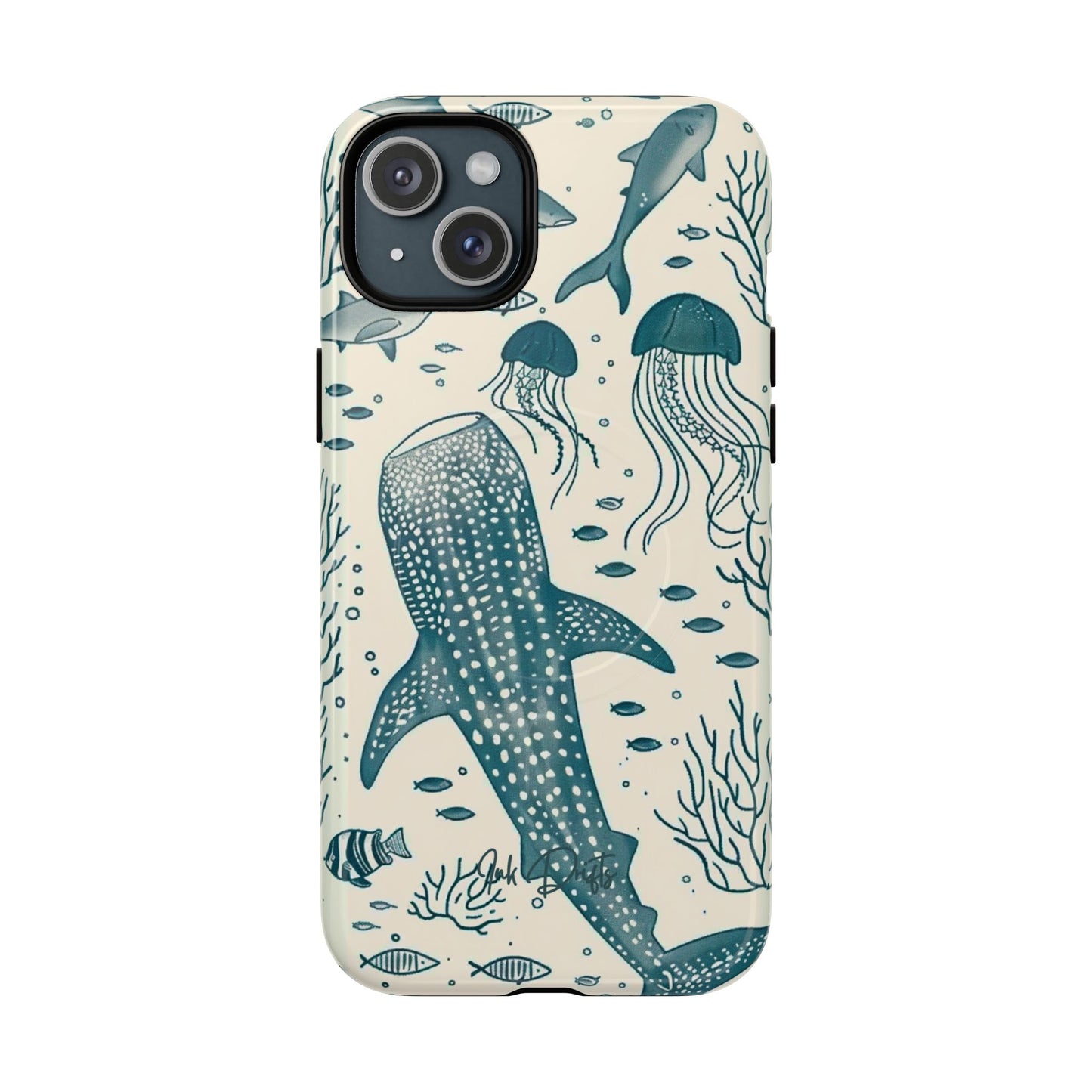 iPhone 15 Plus Glossy Phone Case - Ocean Depths | MagSafe iPhone Case