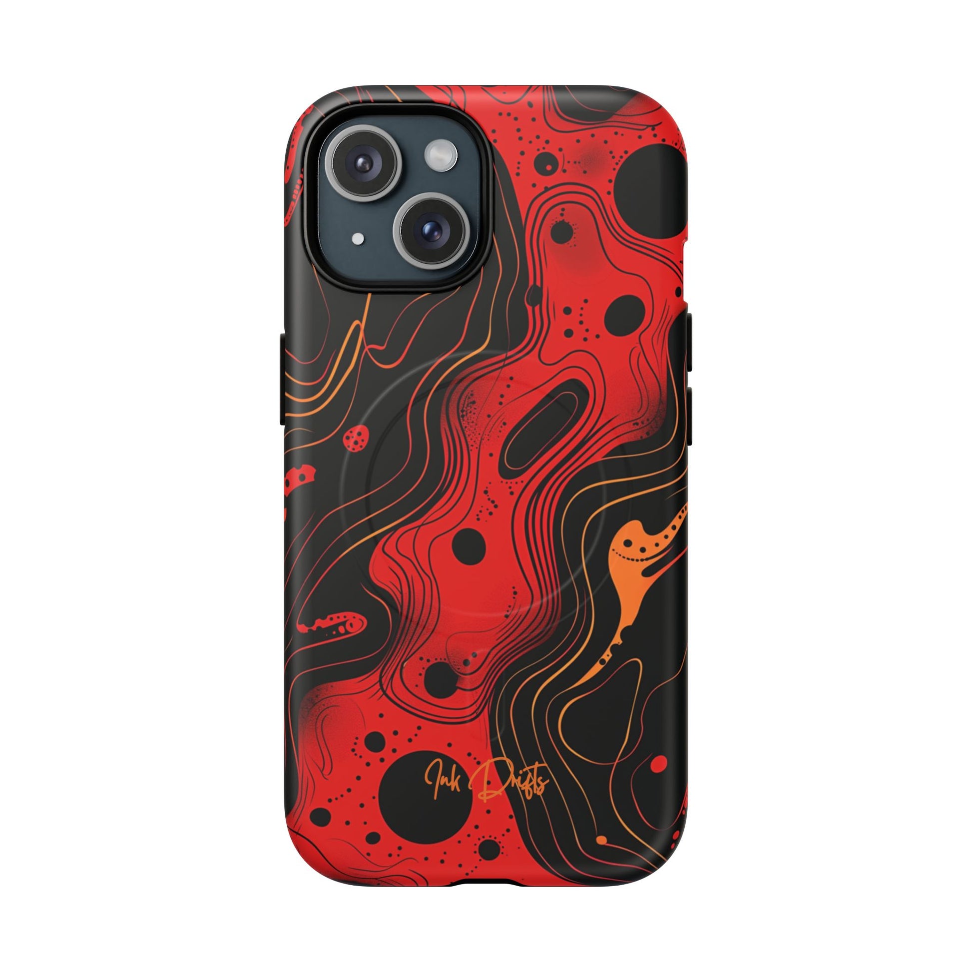 iPhone 15 Matte Phone Case - Magma Flow | MagSafe iPhone Case