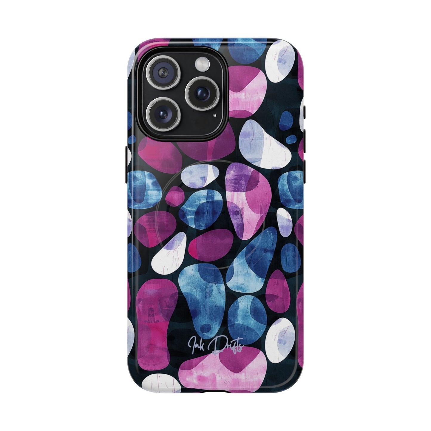 iPhone 15 Pro Max Glossy Phone Case - Pebbles | MagSafe iPhone Case