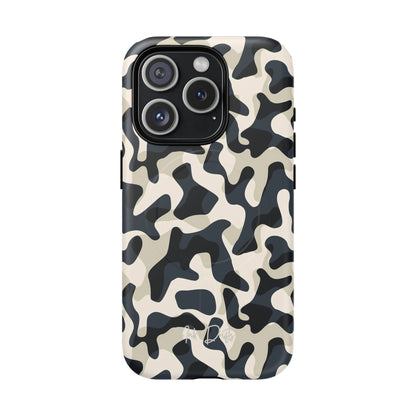 iPhone 15 Pro Matte Phone Case - Monochrome Camo | MagSafe iPhone Case