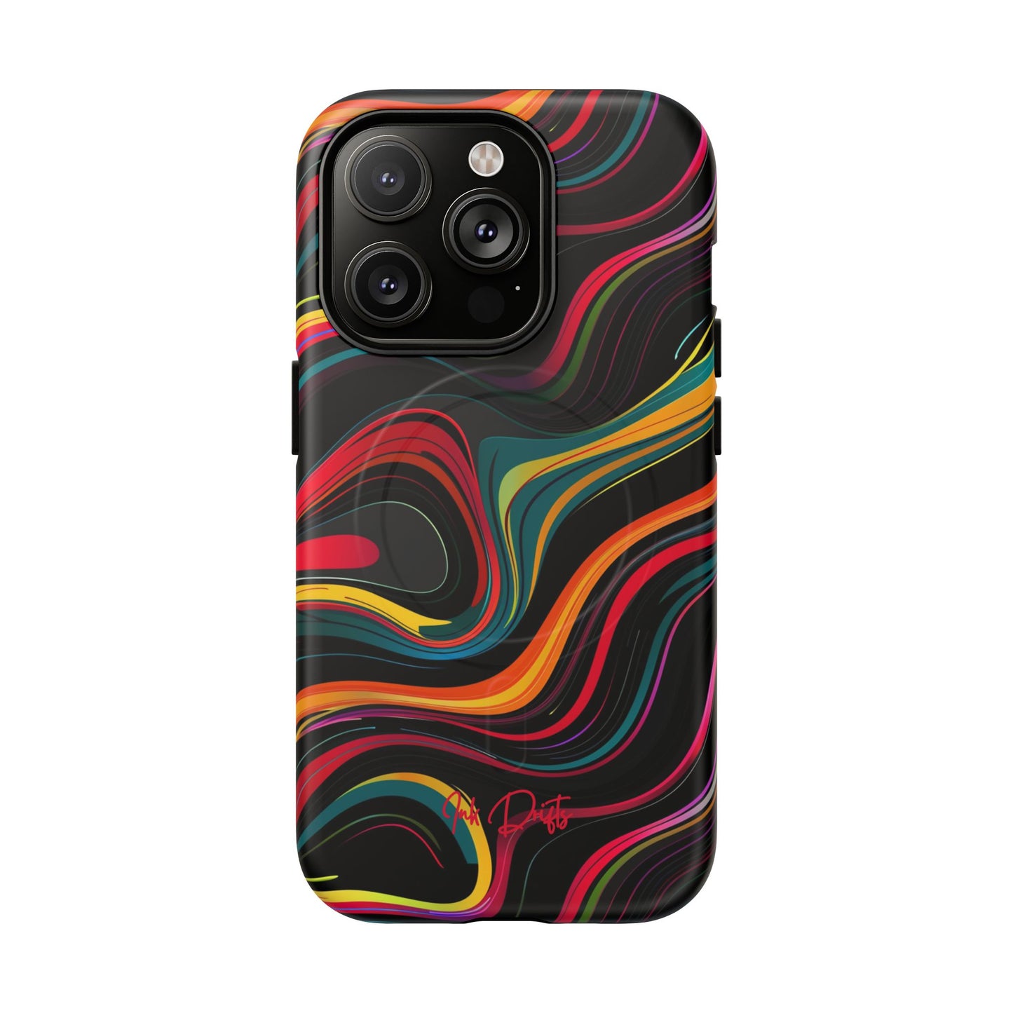 iPhone 14 Pro Matte Phone Case - Vivid Currents | MagSafe iPhone Case