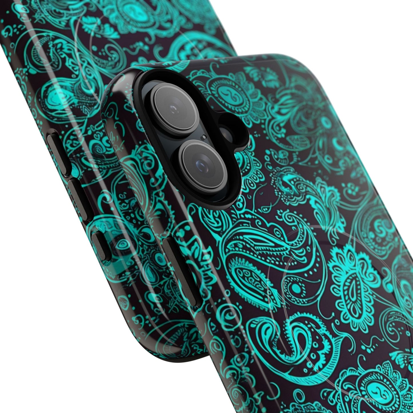 Phone Case - Teal Paisley | MagSafe iPhone Case