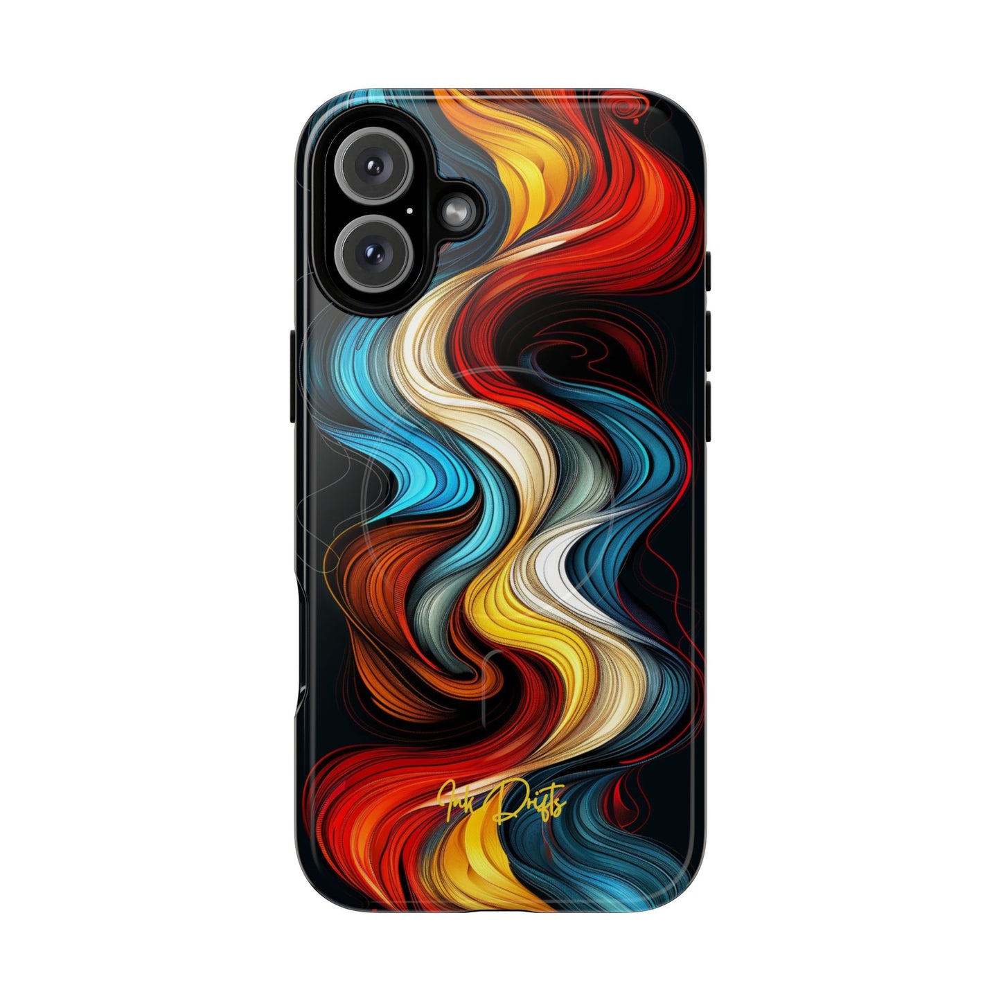 iPhone 16 Plus Glossy Phone Case - Tangled Colors | MagSafe iPhone Case