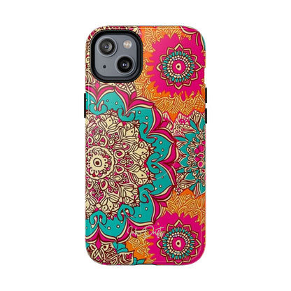 iPhone 14 Plus Glossy Phone Case - Kaleido Bliss | MagSafe iPhone Case