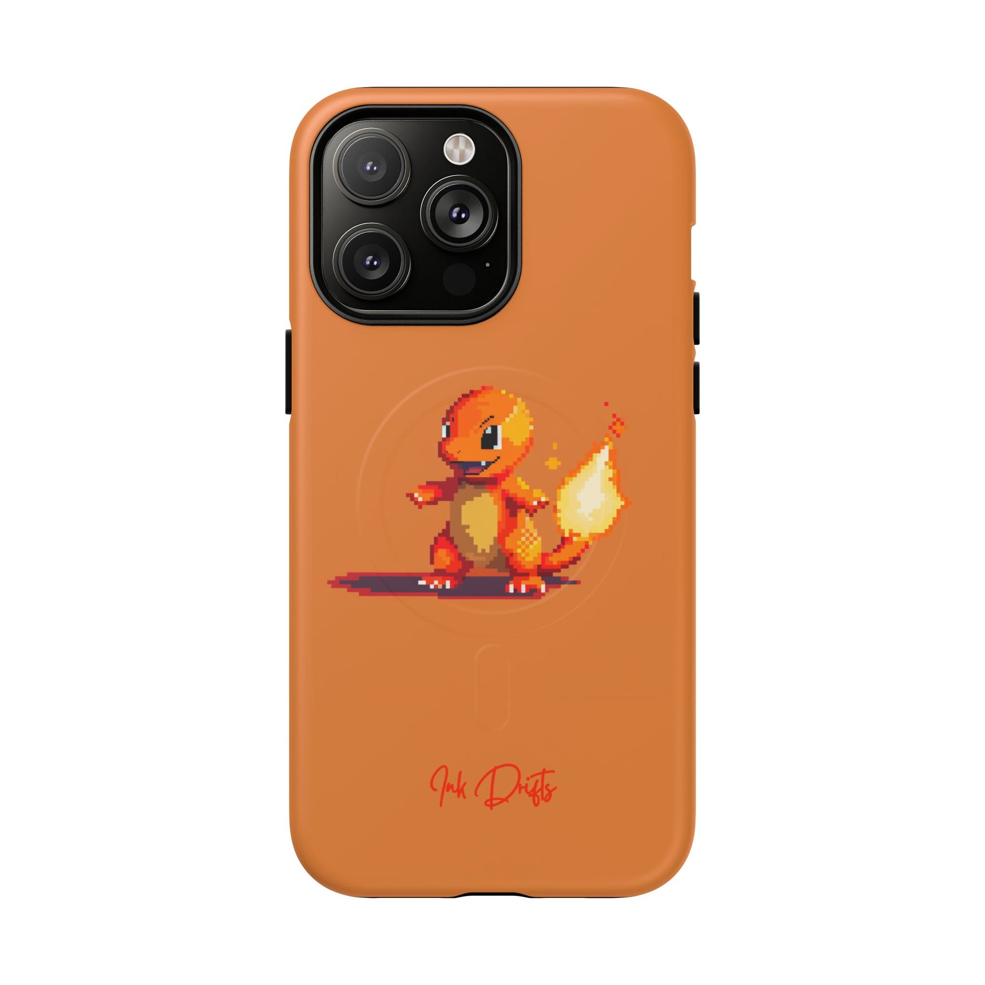 iPhone 14 Pro Max Matte Phone Case - Pixel Charmander | MagSafe iPhone Case