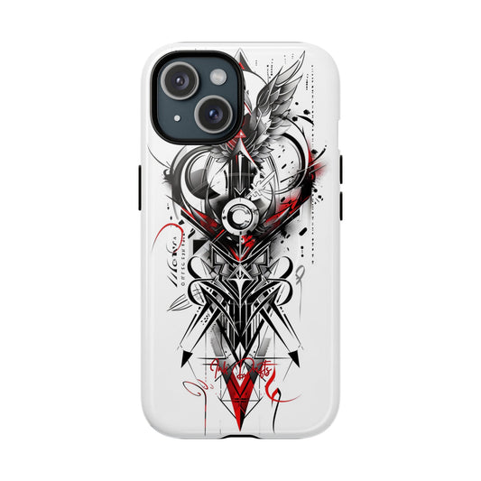 iPhone 15 Glossy Phone Case - Cyber Sigil | MagSafe iPhone Case