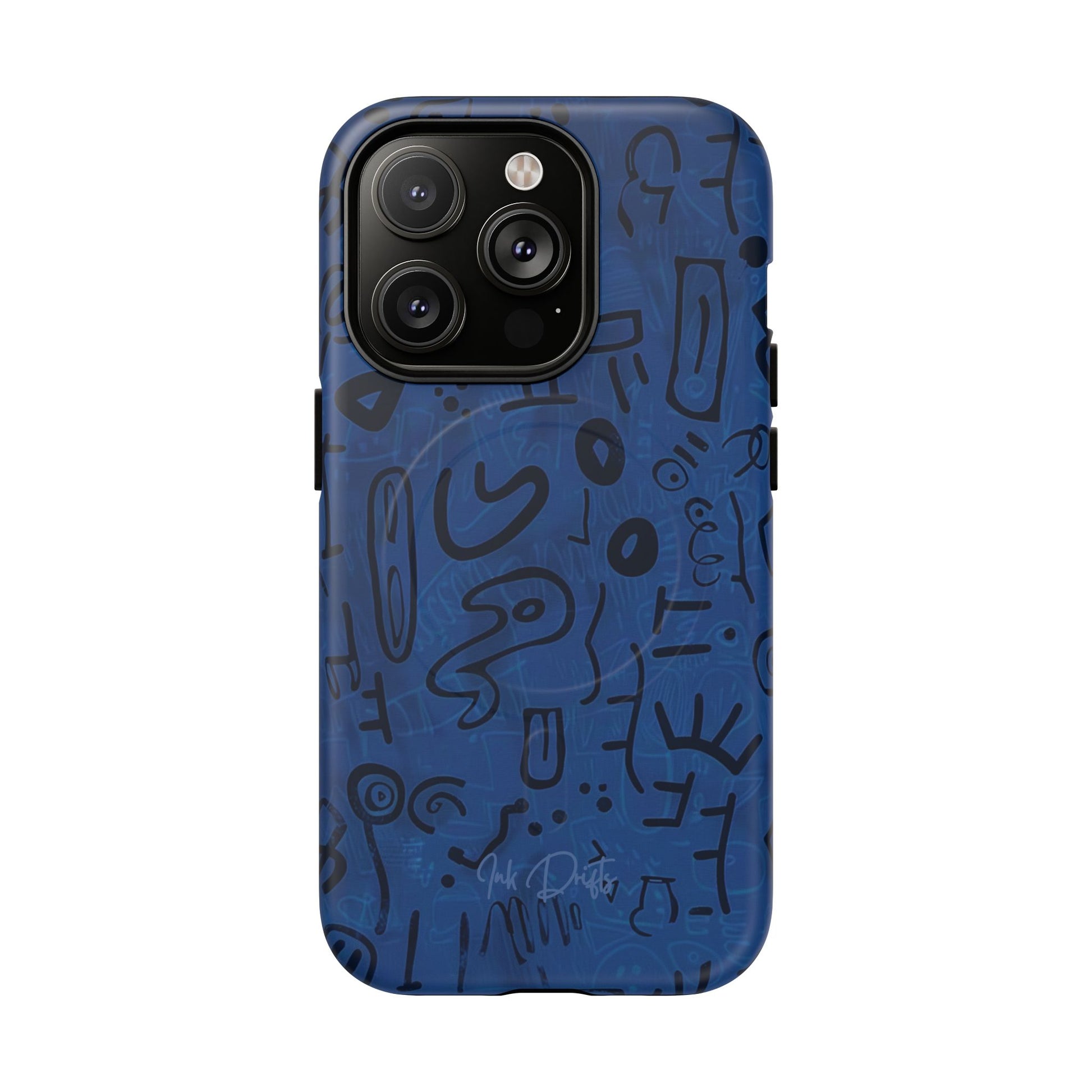 iPhone 14 Pro Matte Phone Case - Nocturnal Scribbles | MagSafe iPhone Case