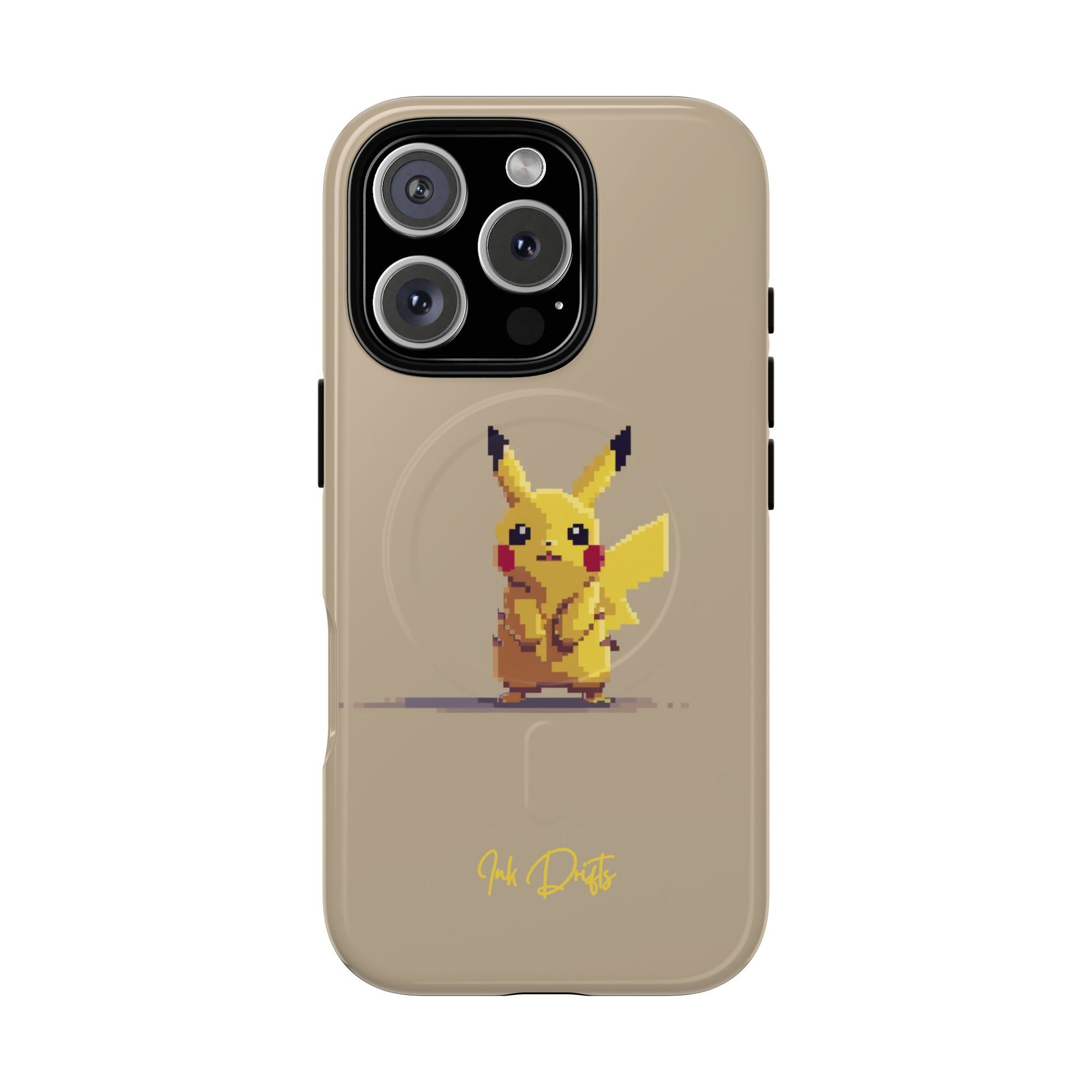 iPhone 16 Pro Glossy Phone Case - Pixel Pikachu 2 | MagSafe iPhone Case