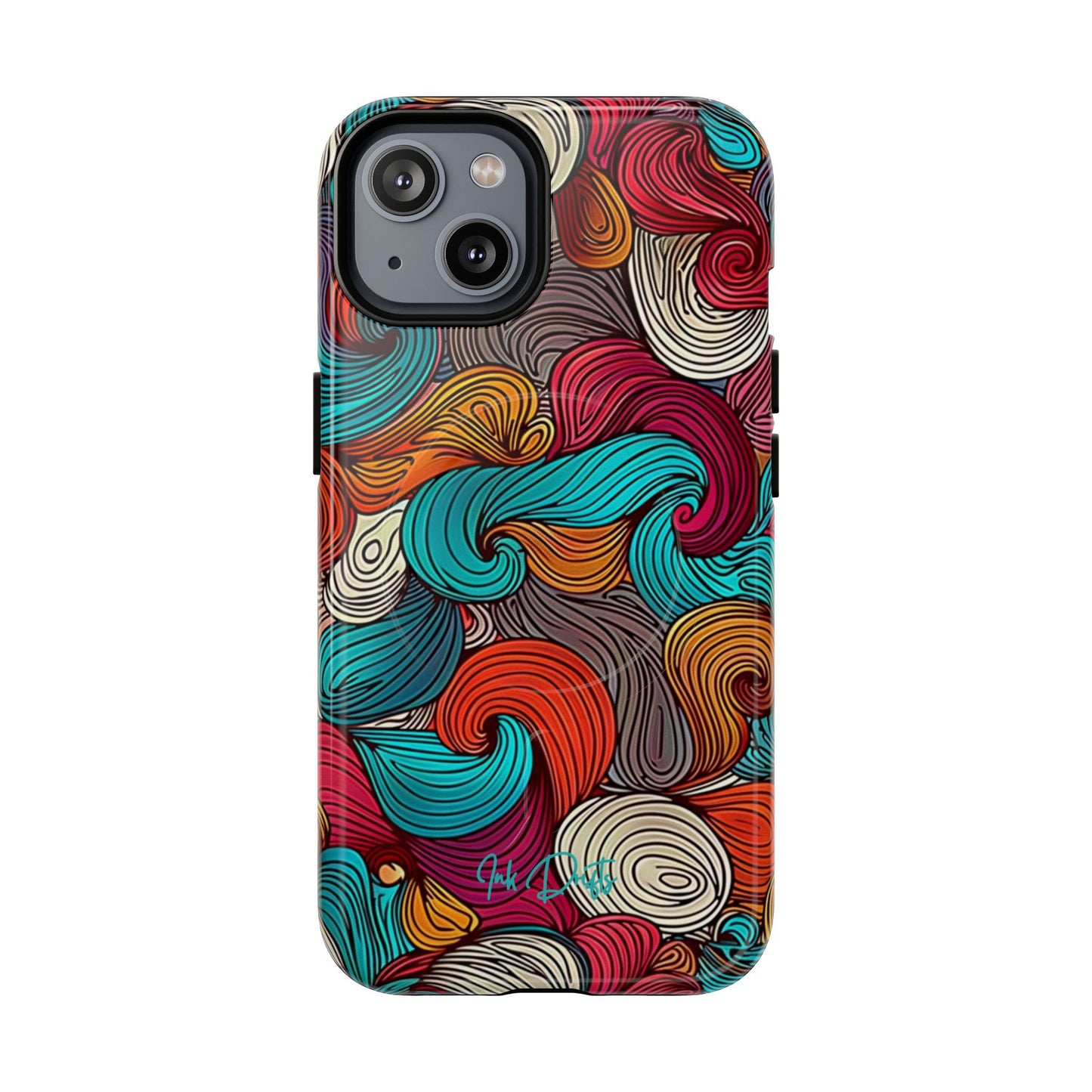 iPhone 14 Glossy Phone Case - Vivid Curls | MagSafe iPhone Case